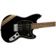 SQUIER by FENDER BULLET MUSTANG FSR HH BLACK w/COMPETITION STRIPES