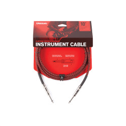 D'ADDARIO PW-BG-10RD Custom Series Braided Instrument Cable - Red (3m)