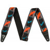 FENDER STRAP NEON MONOGRAMMED BLUE ORANGE