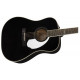 FENDER PM-1E DREADNOUGHT MAHOGANY BLACK TOP LTD