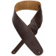 LEVY'S M4GF-DBR CLASSICS SERIES PADDED GARMENT LEATHER BASS STRAP (DARK BROWN)