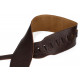 LEVY'S M4GF-DBR CLASSICS SERIES PADDED GARMENT LEATHER BASS STRAP (DARK BROWN)