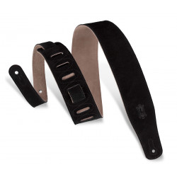 LEVY'S MS26-BLK CLASSICS SERIES SUEDE GUITAR STRAP (BLACK)