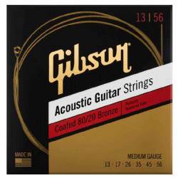 GIBSON SAG-CBRW13 COATED 80/20 BRONZE ACOUSTIC GUITAR STRINGS MEDIUM