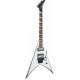 JACKSON JS32 AH KING V WHITE WITH BLACK BEVELS