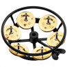 Meinl 5" Hihat Tambourine, Solid Brass Jingles (Meinl THH1B-BK)