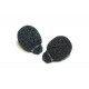 RYCOTE MINIATURE LAVALIER FOAMS - BLACK 1 PACK OF 2