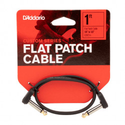 D'addario PW-FPRR-01 Custom Series Flat Patch Cable (30cm)