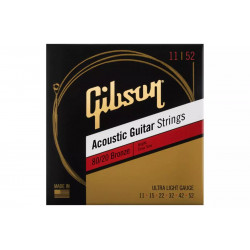 GIBSON SAG-BRW11 80/20 BRONZE ACOUSTIC GUITAR STRING ULTRA-LIGHT