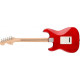 SQUIER by FENDER AFFINITY SERIES FSR STRATOCASTER QMT CRIMSON RED TRANSPARENT