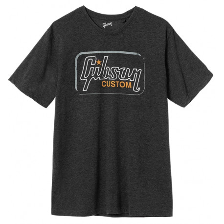 GIBSON CUSTOM LOGO T-SHIRT GRAY LARGE