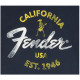 FENDER T-SHIRT BAJA BLUE M