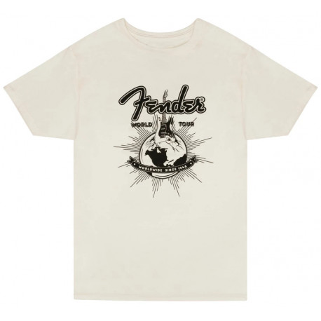 FENDER T-SHIRT WORLD TOUR VINTAGE WHITE L