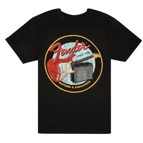 FENDER T-SHIRT 1946 GUITARS & AMPLIFIERS BLACK L