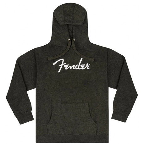 FENDER HOODIE SPAGHETTI LOGO GRAY HEATHER M