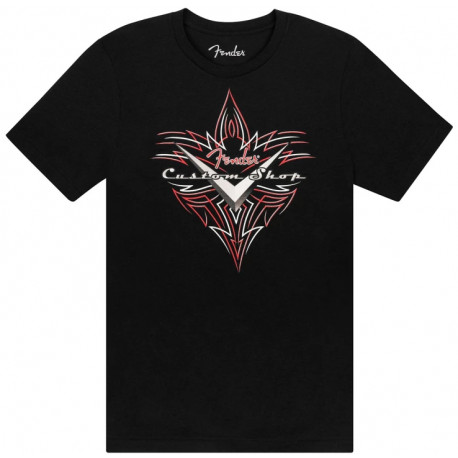 FENDER T-SHIRT CUSTOM SHOP PINSTRIPE BLACK M