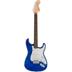 SQUIER by FENDER AFFINITY SERIES FSR STRATOCASTER QMT SAPPHIRE BLUE TRANSPARENT