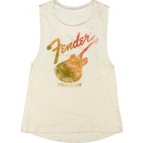 FENDER T-SHIRT SLEEVELESS WOMEN'S STARCASTER NATURAL WHITE XL