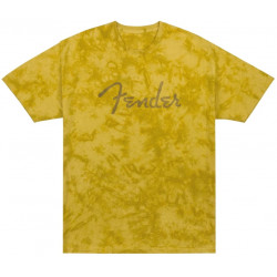 FENDER T-SHIRT SPAGHETTI LOGO TIE-DYE MUSTARD XL