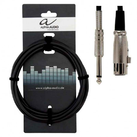 GEWA Alpha Audio  Basic Line XLR(f)/Mono Jack 6,3 мм 6м