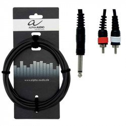 GEWA Alpha Audio Basic Line Mono Jack 6,3 мм/2x RCA 1,5м