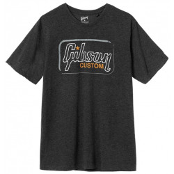 GIBSON AT T-SHIRT GIBSON CUSTOM, HEATHERED GREY, XL