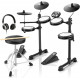 DONNER MUSIC DED-80 5 DRUMS 3 CYMBALS WITH DRUM THRONE/ STICKS/ HEADPHONE/ AUDIO CABLE