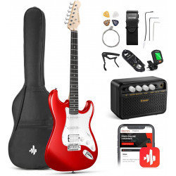 DONNER MUSIC DST-100 ELECTRIC GUITAR KIT RED