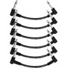 DONNER MUSIC 15CM GUITAR PATCH CABLE BLACK 6-PACK