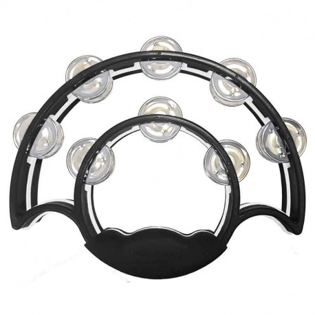 ﻿﻿Maxtone 717 Tambourine (Black)