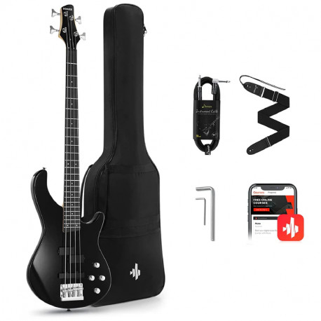 DONNER MUSIC DPJ-100 ELECTRIC BASS GUITAR BLACK