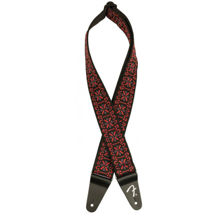 FENDER STRAP 2" PASADENA WOVEN LATTICE RED