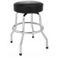 FENDER 24" CUSTOM SHOP CHEVRON LOGO BARSTOOL, BLACK/CHROME