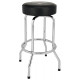 FENDER 30" CUSTOM SHOP CHEVRON LOGO BARSTOOL, BLACK/CHROME