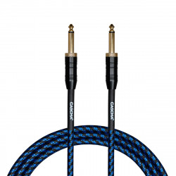 CASCHA CCP-G2SBL3 (PROFESSIONAL LINE GUITAR CABLE, TWEED BLUE, 3 м)