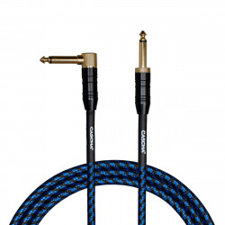 CASCHA CCP-G2ABL6 (PROFESSIONAL LINE GUITAR CABLE, TWEED BLUE, 6 м)