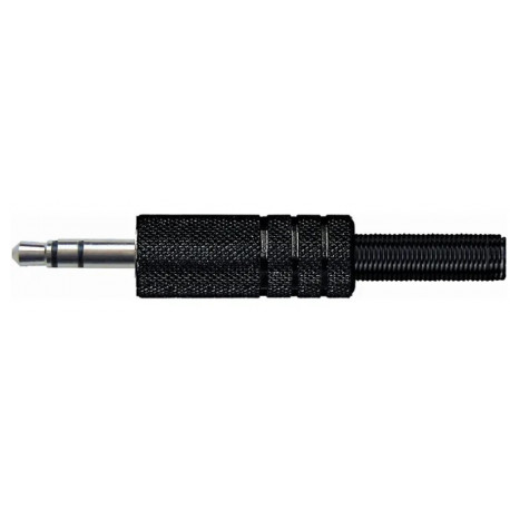 QUIK LOK G118BK Stereo 3.5mm metal jack plug with 4.5mm diameter spring - Black