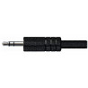 QUIK LOK G118BK Stereo 3.5mm metal jack plug with 4.5mm diameter spring - Black
