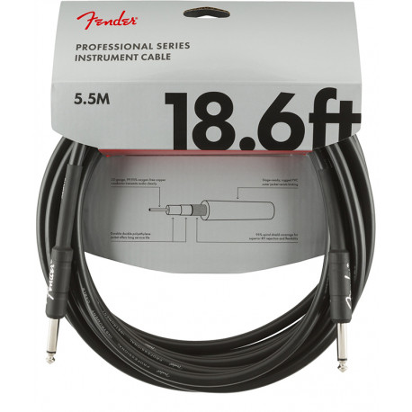 FENDER CABLES PROFESSIONAL 18.6' BLACK