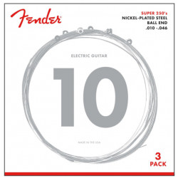 FENDER SUPER 250R NICKEL-PLATED STEEL GUITAR STRINGS 3 PACK