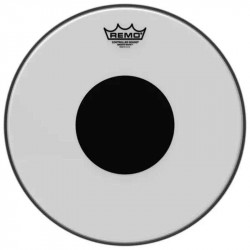 REMO Smooth White Controlled Sound Top Black Dot 8"