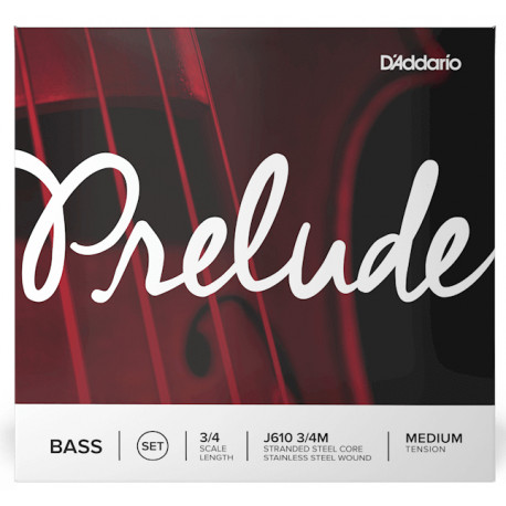 D'ADDARIO PRELUDE BASS Single D String 3/4 Scale Medium Tension