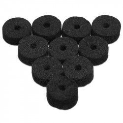 Ahead AWFJB 10-Pack Cymbal Felts in Jet Black