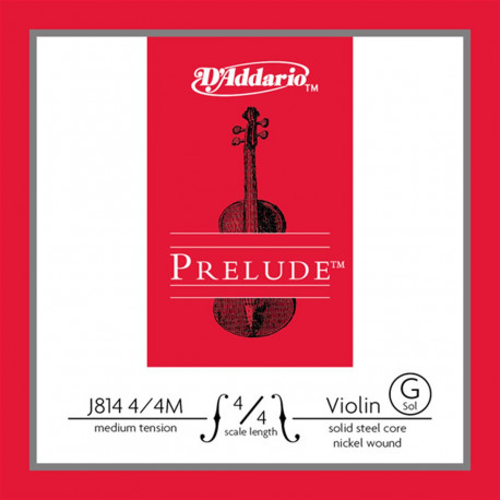 D'ADDARIO PRELUDE VIOLIN SINGLE G STRING 4/4 Scale Medium Tension