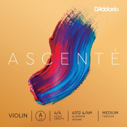 D'ADDARIO ASCENTÉ VIOLIN SINGLE A STRING 4/4 Scale Medium Tension