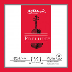 D'ADDARIO PRELUDE VIOLIN SINGLE A STRING 4/4 Scale Medium Tension