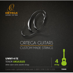Ortega Custom White Nylon UWNY-4-TE