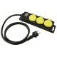 EUROLITE Distributor 3-fold IP44 bk 1.5m
