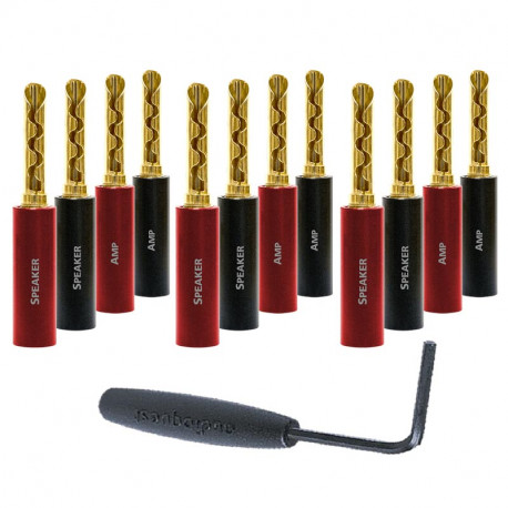Audioquest SPC SureGrip100 Banana Gold set of 12