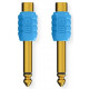 DJ Techtools Chroma Adaptors RCA Blue